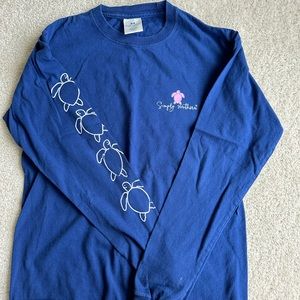Simply Southern - gently worn women’s size small navy blue long sleeve T